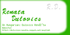 renata dulovics business card